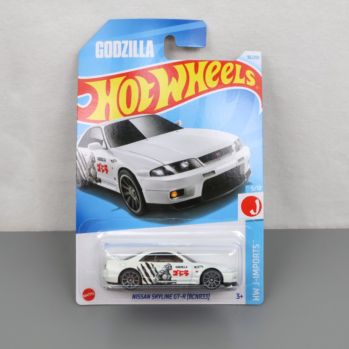 Hot WHeels NISSAN SKYLINE GT-R [BCNR33] GODZILLA 96/250 HXR26-N910N HW J-IMPORTS ゴジラ スカイライン MATTEL ホットウィール