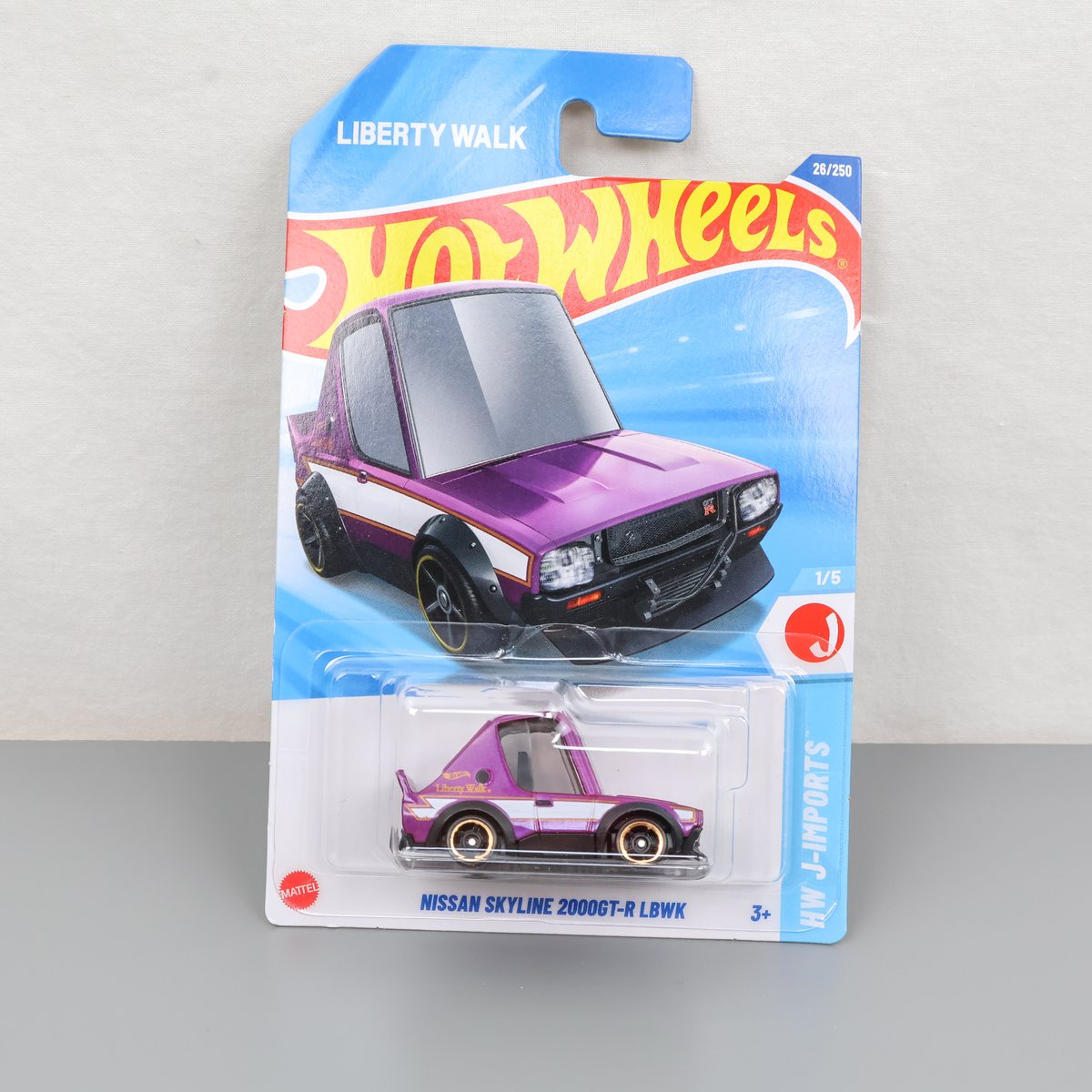 Hot WHeels LIBERTY WALK HW J-INPORTS 26/250 NISSAN SKYLINE 2000 GT-R LBWK 日産 スカイライン ノッポ MATTEL ホットウィール